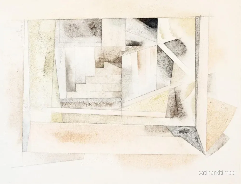 Reproduktion av målningen Trappan till Bermudaremsan - Charles Demuth - Bild 2