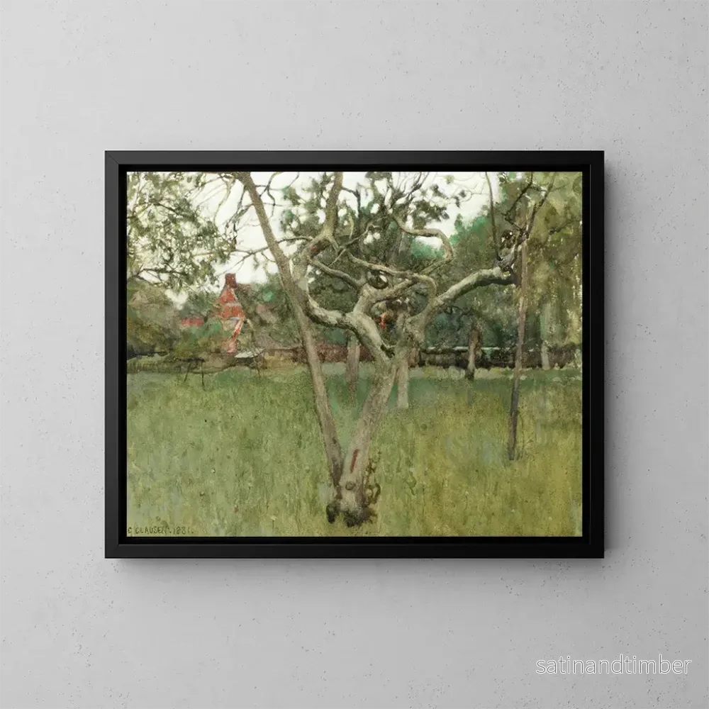 Reproduktion av målningen av landskapsträdgård - Sir George Clausen