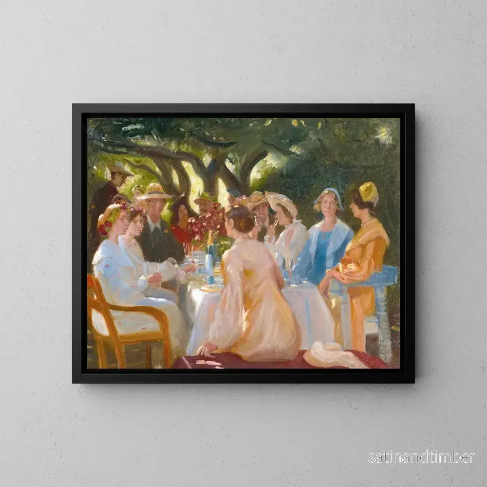 Reproduktion av målningen Le déjeuner des acteurs à Skagen - Michael Ancher