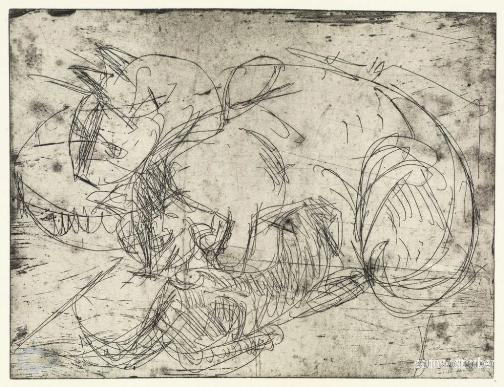 Reproduktion av målningen av en katt som hoppar - Ernst Ludwig Kirchner - Bild 2