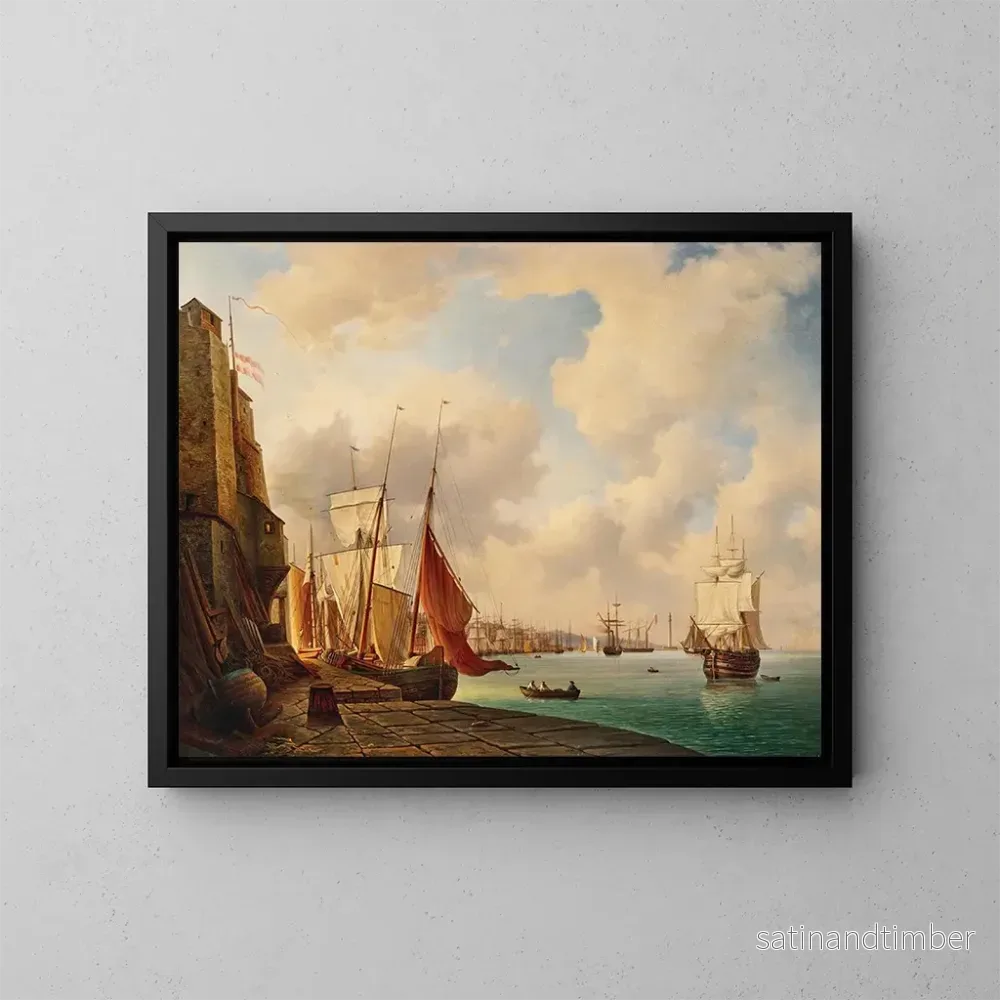 Reproduktion av målningen Le port de Trieste – Christian von Plattensteiner Reproduktion av målningen Le port de Trieste – Christian von Plattensteiner