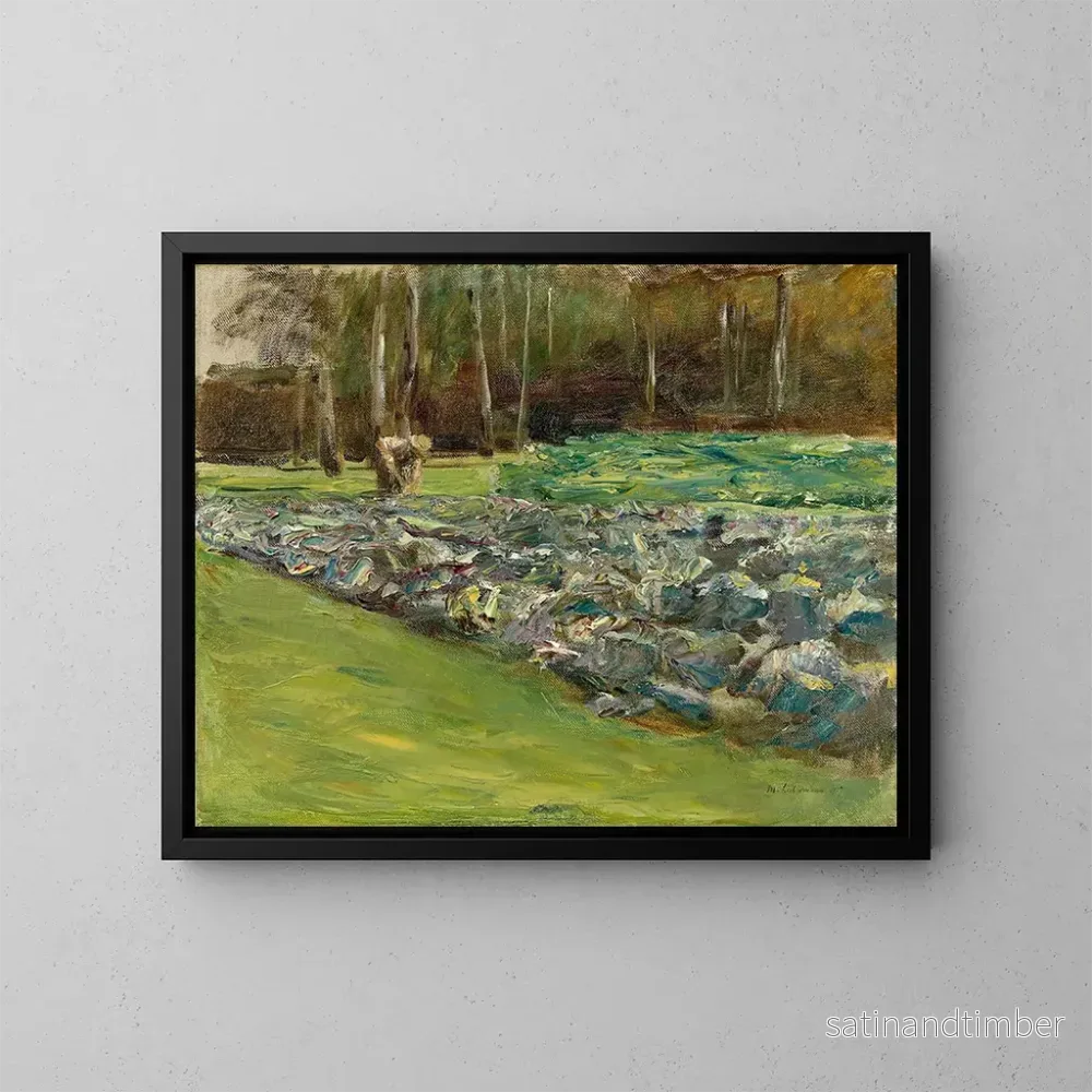 Reproduktion av målningen Man i kålfältet i Wannsee-trädgården - Max Liebermann