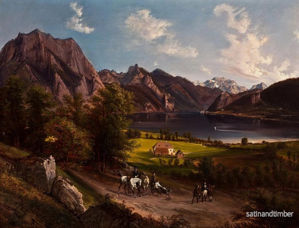 Reproduktion av målningen av tyroliskt eller bayerskt landskap - Jan Nepomucen Głowacki - Bild 2