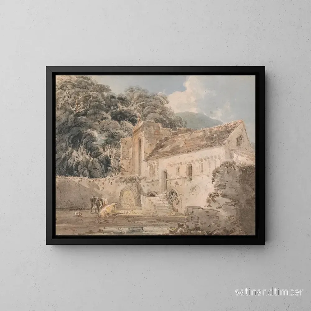 Reproduktion av målningen av Abbaye de Valle Crucis, Denbighshire – Thomas Girtin Reproduktion av målningen av Abbaye de Valle Crucis, Denbighshire – Thomas Girtin