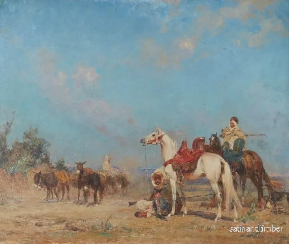 Reproduktion av målningen En karavan i vila - Henri Émilien Rousseau - Bild 2