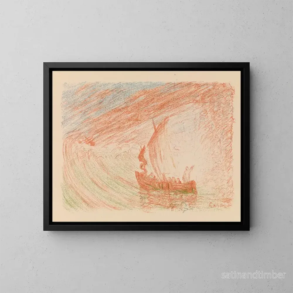Reproduktion av målningen Le Christ apaisant la tempête – James Ensor