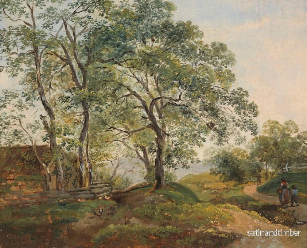 Reproduktion av målningen av helig skogsscenario med stuga - Johann Georg von Dillis - Bild 2