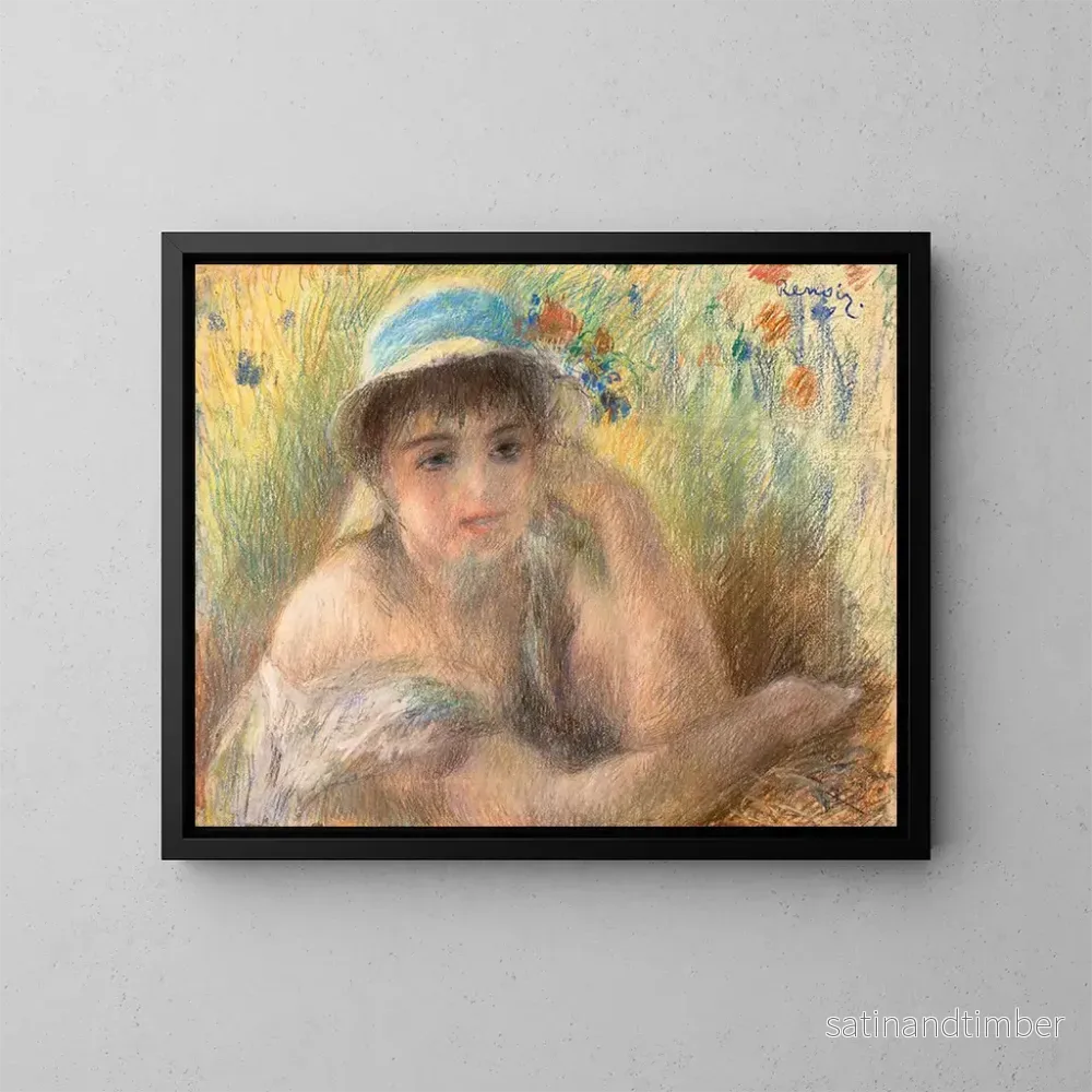 Reproduktion av målningen Ung flicka med pärl - Pierre-Auguste Renoir