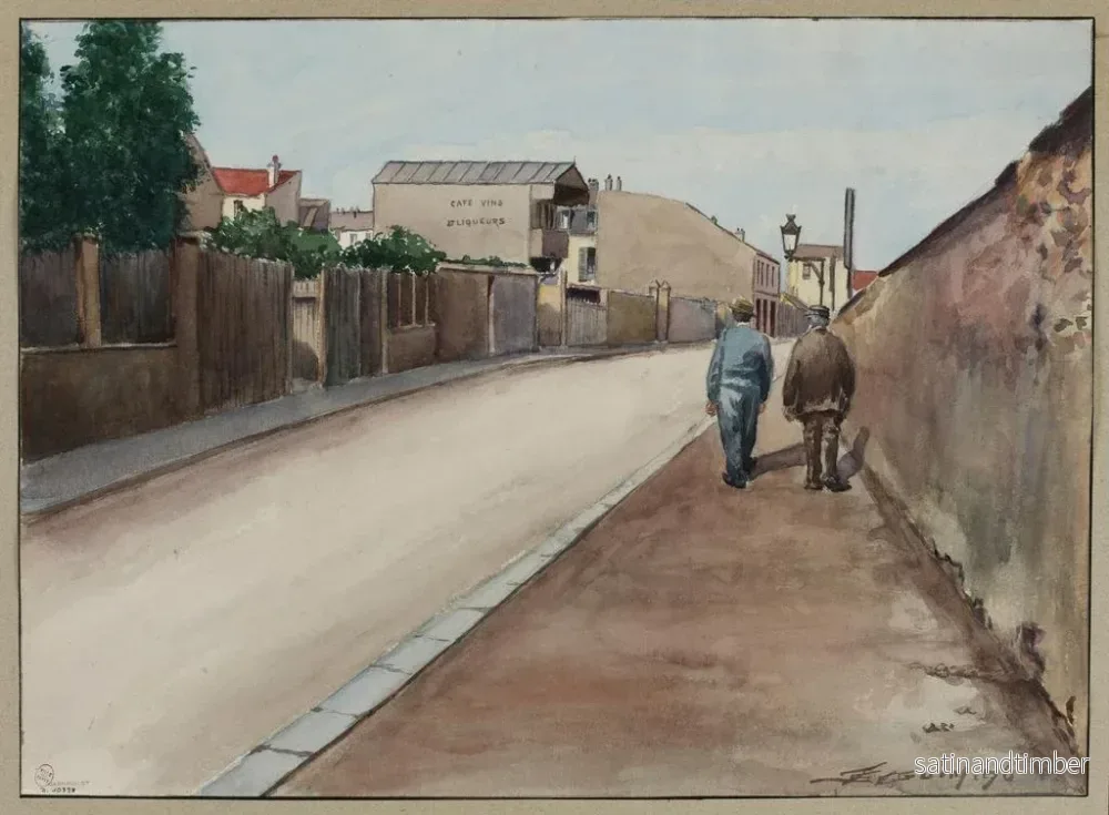 Reproduktion av målningen Rue des Morillons - F. Seguin - Bild 2