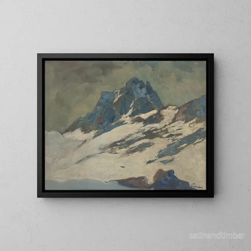 Reproduktion av målningen Les Tatras en hiver - Karol Polnyi
