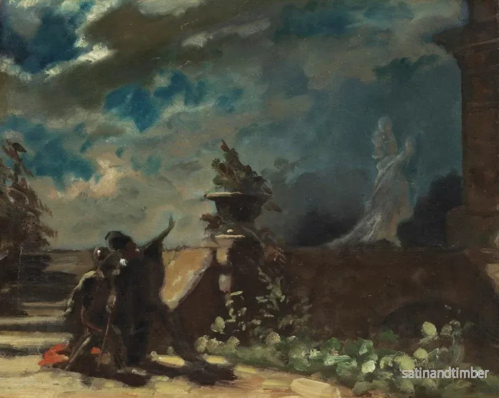 Reproduktion av målningen Hamlet och hans fars spöke - Carl Spitzweg - Bild 2