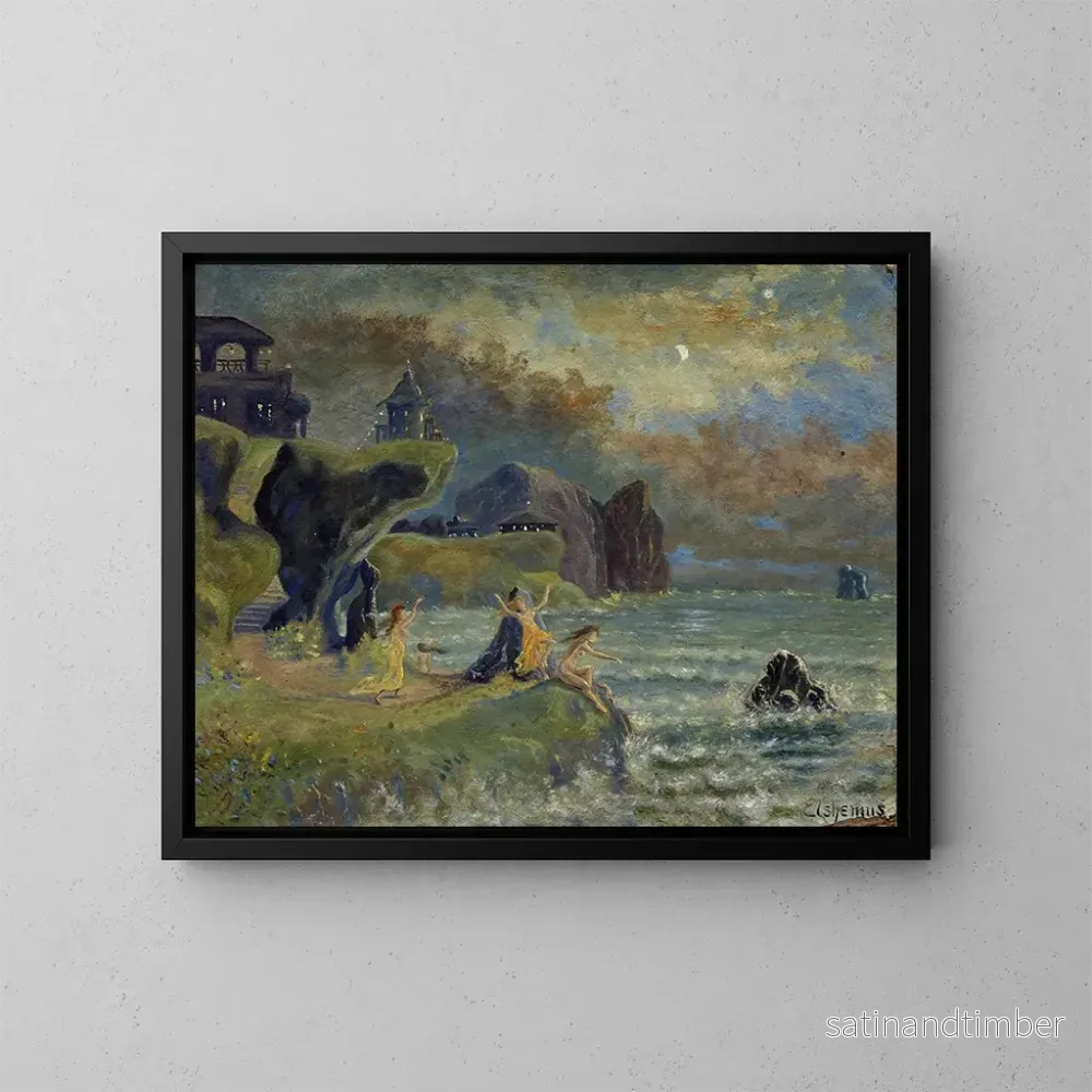 Reproduktion av målningen Sirènes de la mer - Louis Michel Eilshemius