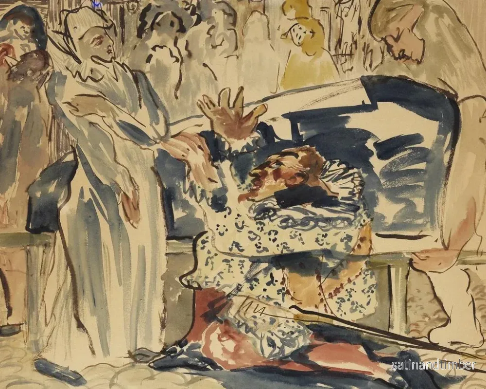 Reproduktion av målningen Gloucester och prinsessan Anne, scen ur Richard III av Shakespeare - Ernst Josephson - Bild 2