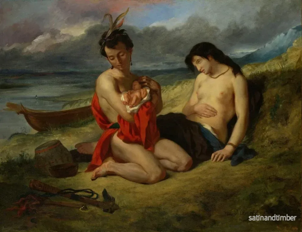 Reproduktion av målningen Les Natchez - Eugène Delacroix - Bild 2