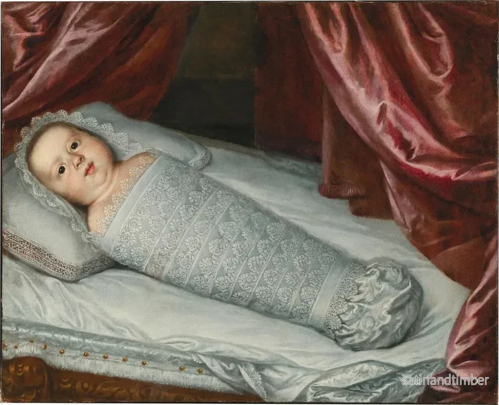 Reproduktion av målningen Porträtt av spädbarnet Cosimo III de Médicis i blöjor - Juste Sustermans - Bild 2