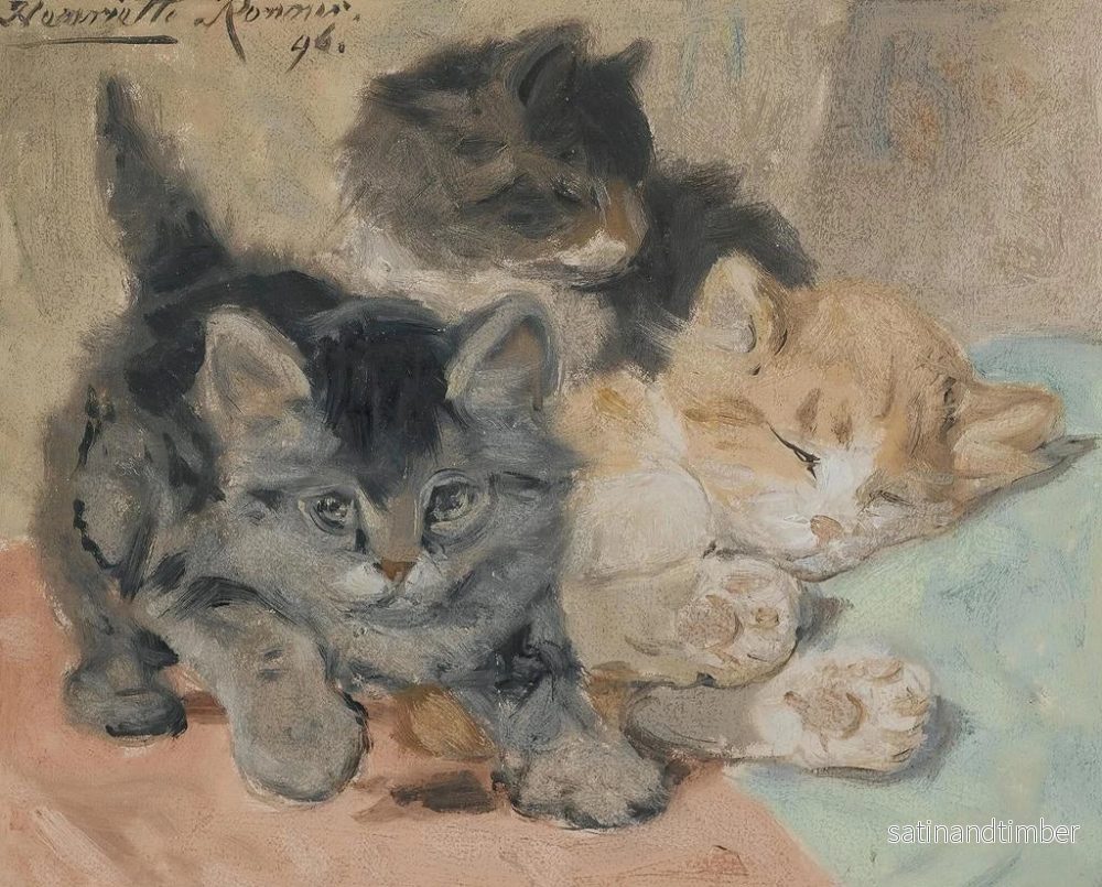 Reproduktion av målningen Tre kattungar - Henriette Ronner-Knip - Bild 2