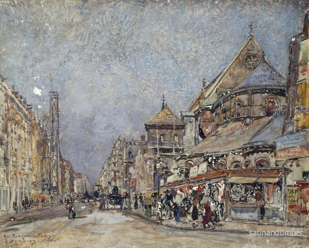 Reproduktion av målningen La rue Raumer och kyrkans ände av Saint-Martin-des-Champs - Frédéric Houbron - Bild 2