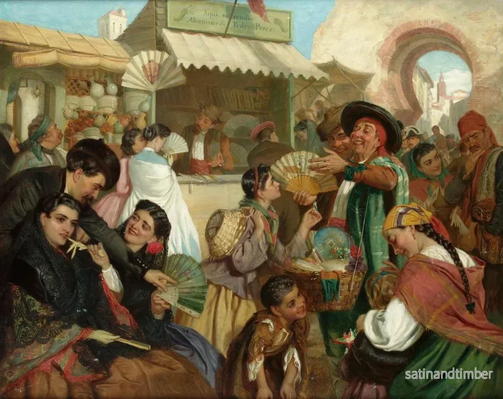 Reproduktion av målningen Le vendeur d'éventails - John Bagnold Burgess - Bild 2