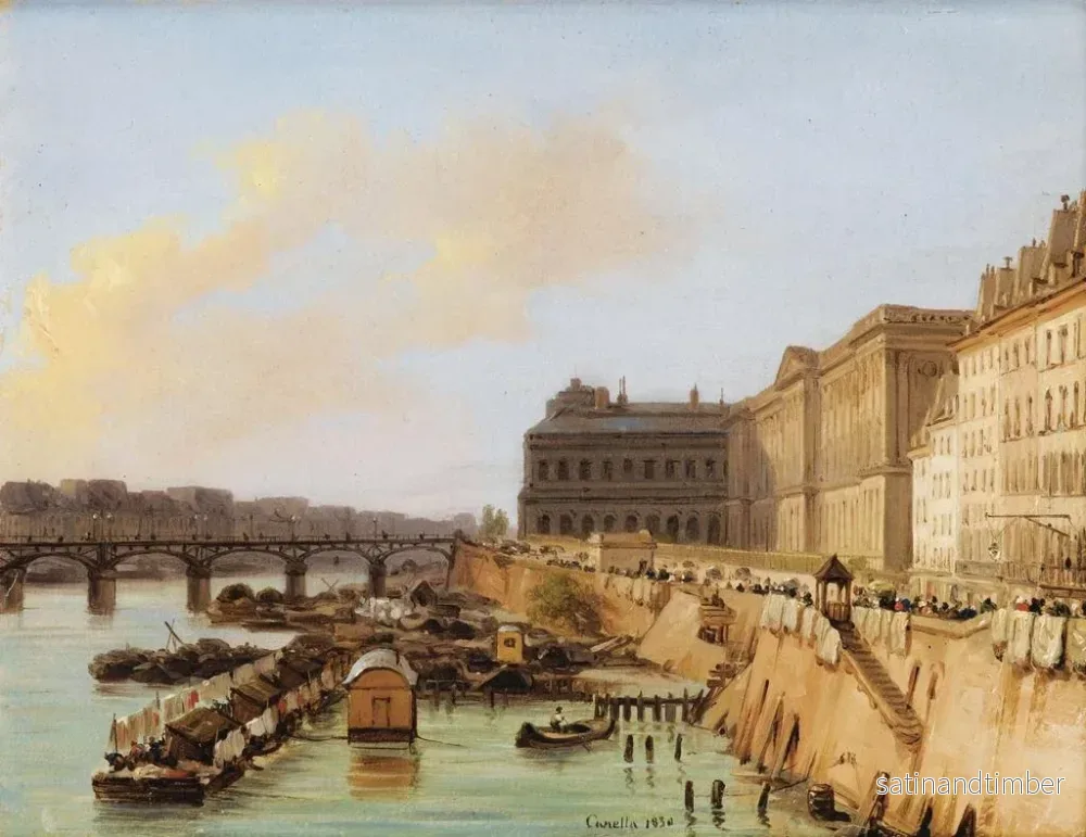 Reproduktion av målningen Paris, vy över konstnärs- och Louvren-bron - Giuseppe Canella - Bild 2