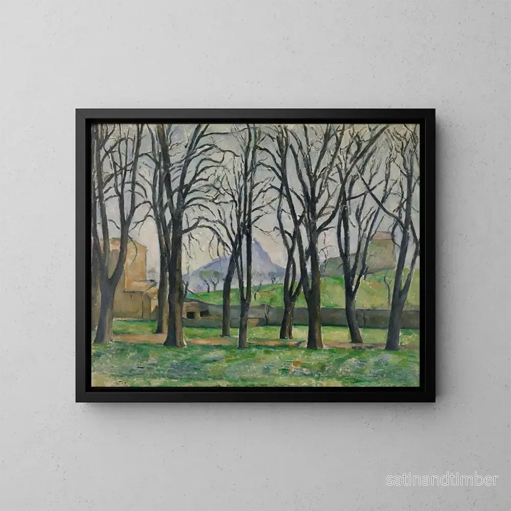 Reproduktion av målningen Kastanjer vid Jas de Bouffan - Paul Cézanne