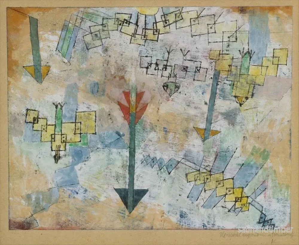 Reproduktion av målningen Fåglar som dyker och pilar - Paul Klee - Bild 2