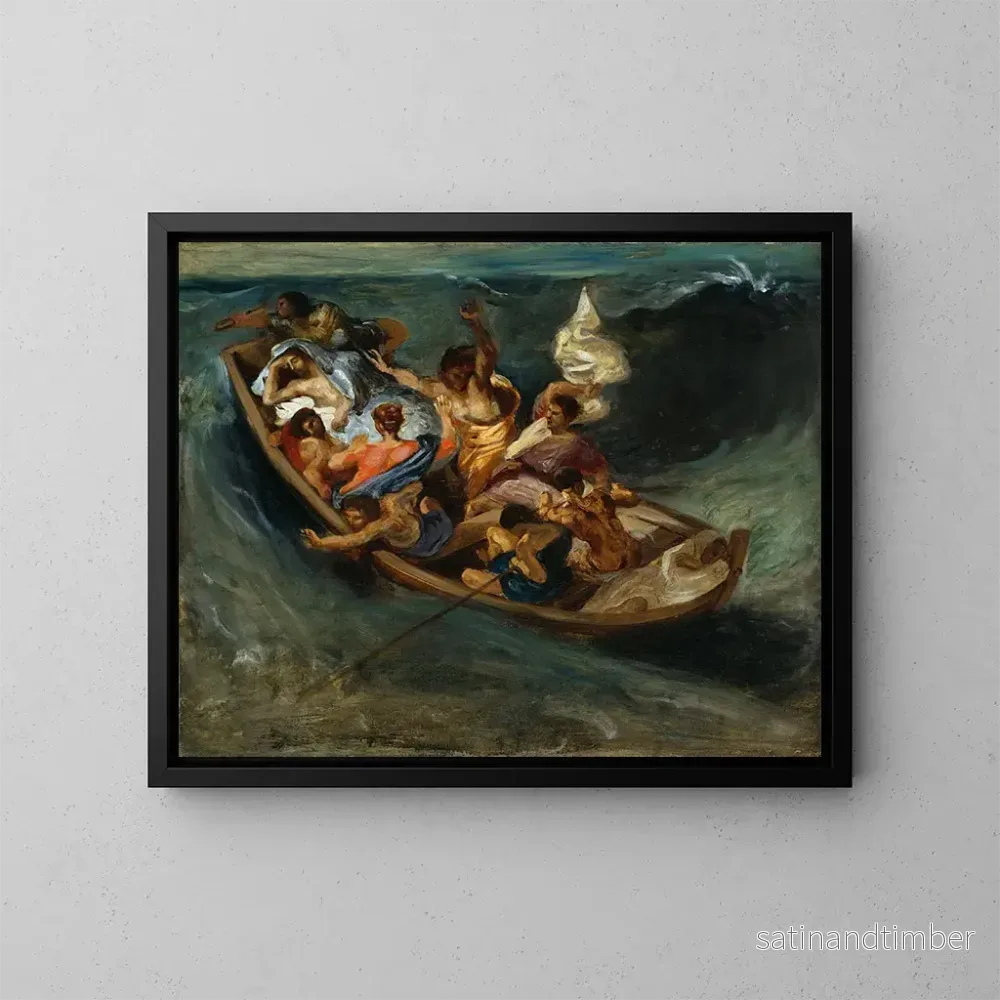 Reproduktion av målningen Le Christ sur la mer de Galilée - Eugène Delacroix