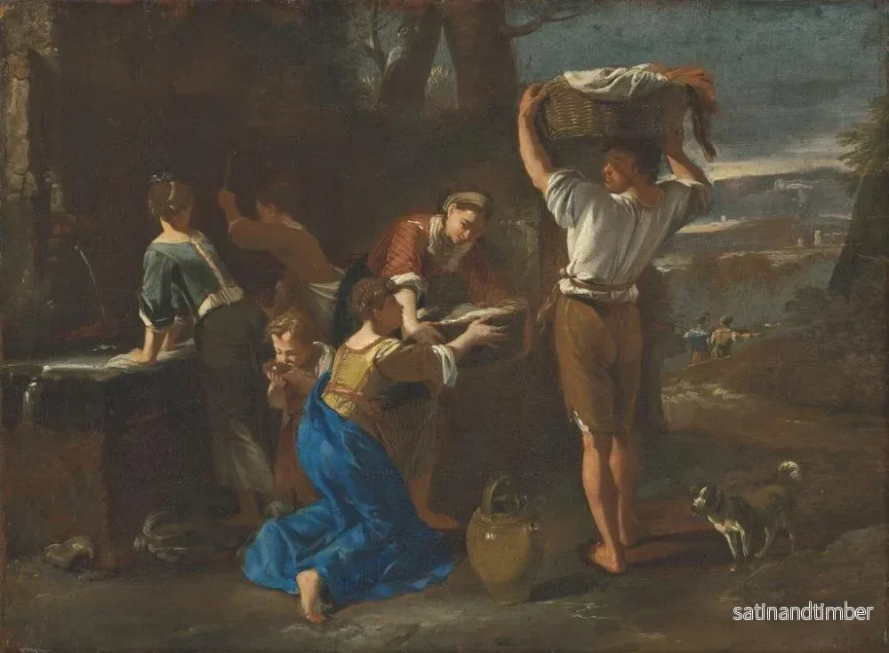 Reproduktion av målningen Laveuses au puits - Michelangelo Cerquozzi - Bild 2