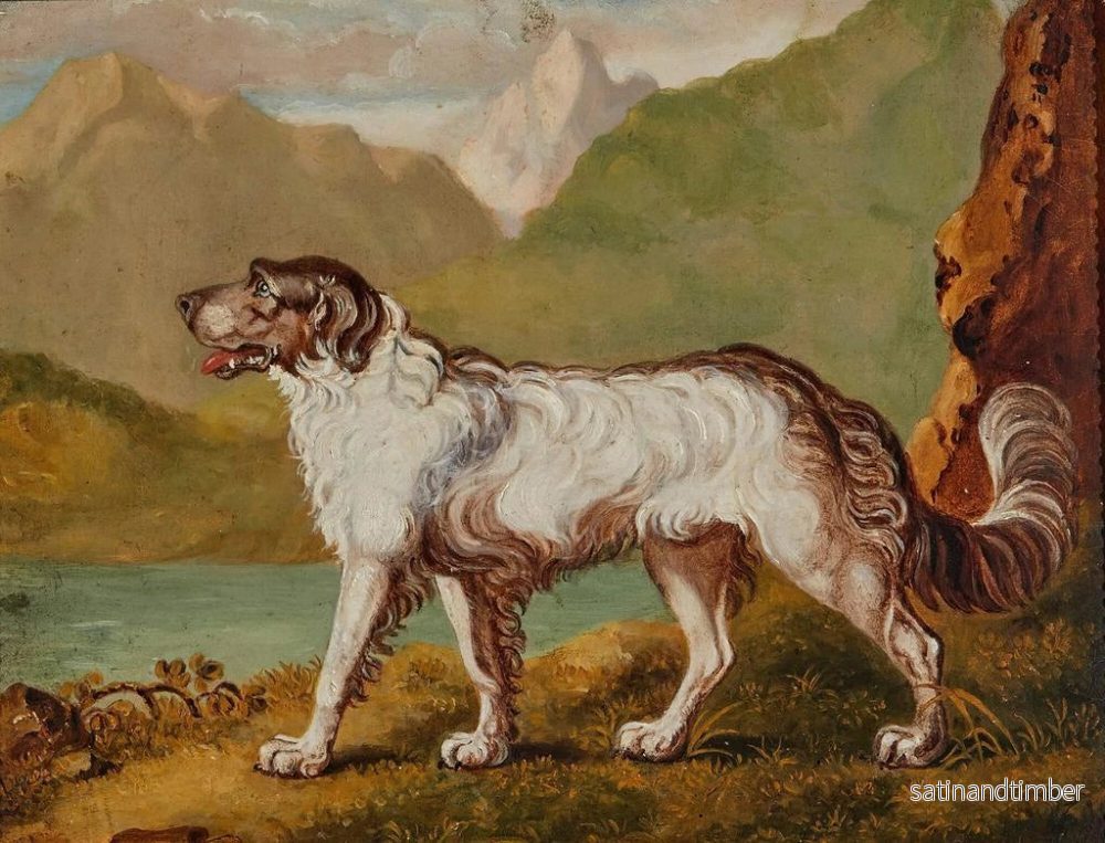 Reproduktion av målningen En långhårig hund vid en bergssjö - Engelska skolan - Bild 2