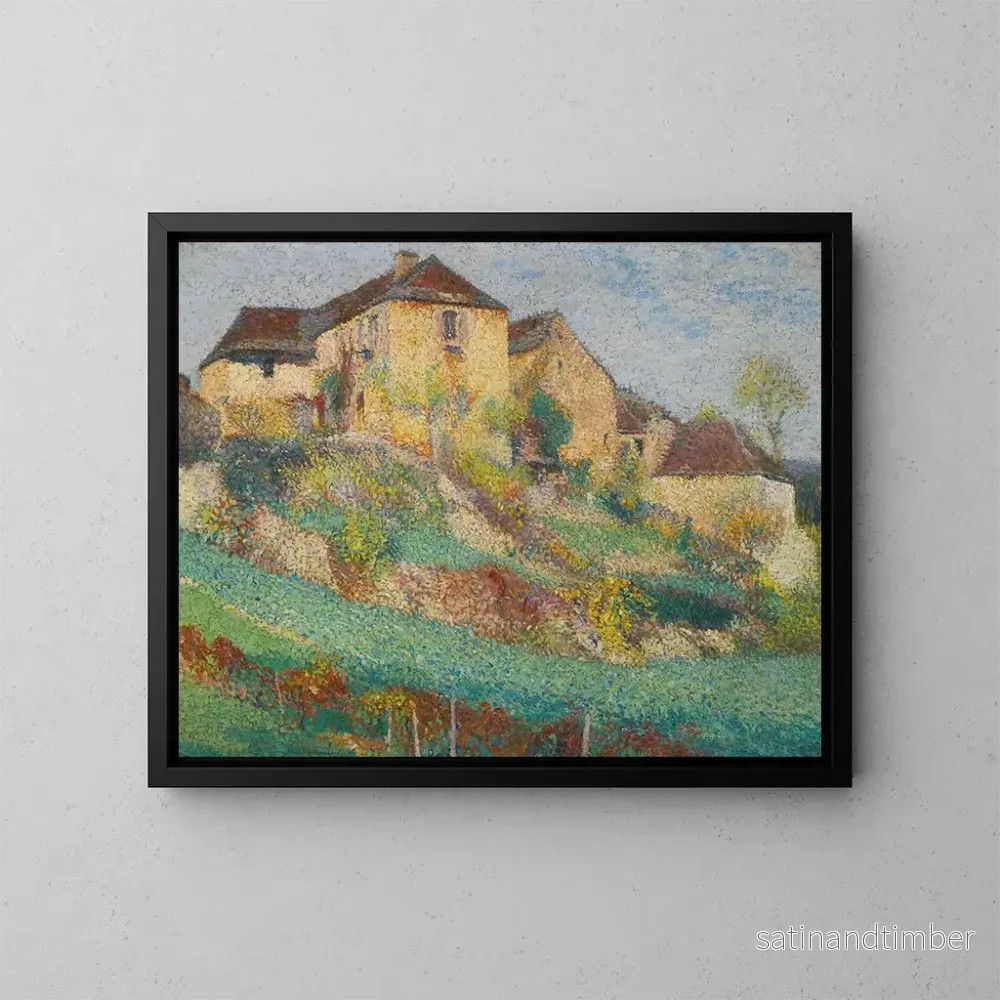 Reproduktion av målningen La Grande Maison de la Combe Labastide-du-Vert - Henri Martin