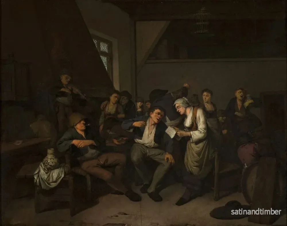 Reproduktion av målningen Fest i en taverna - Cornelis Pietersz Bega - Bild 2
