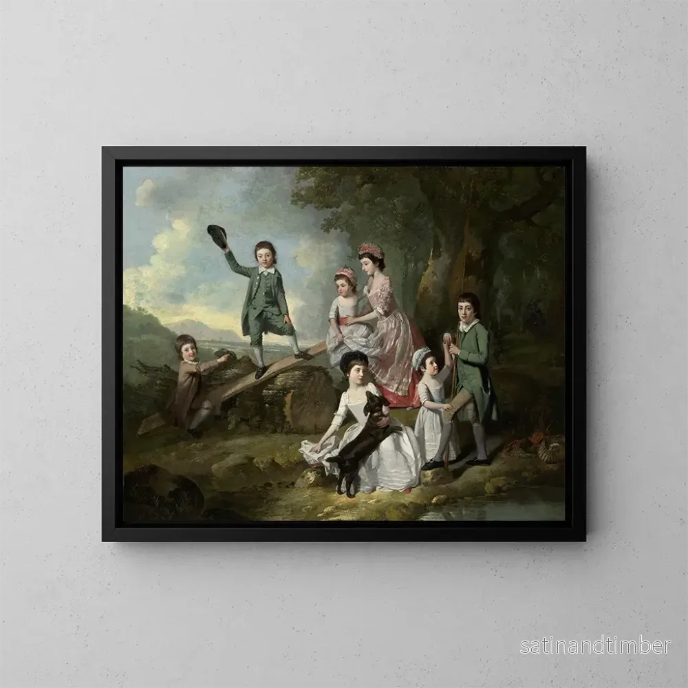 Reproduktion av målningen Les enfants Lavie - Johan Joseph Zoffany