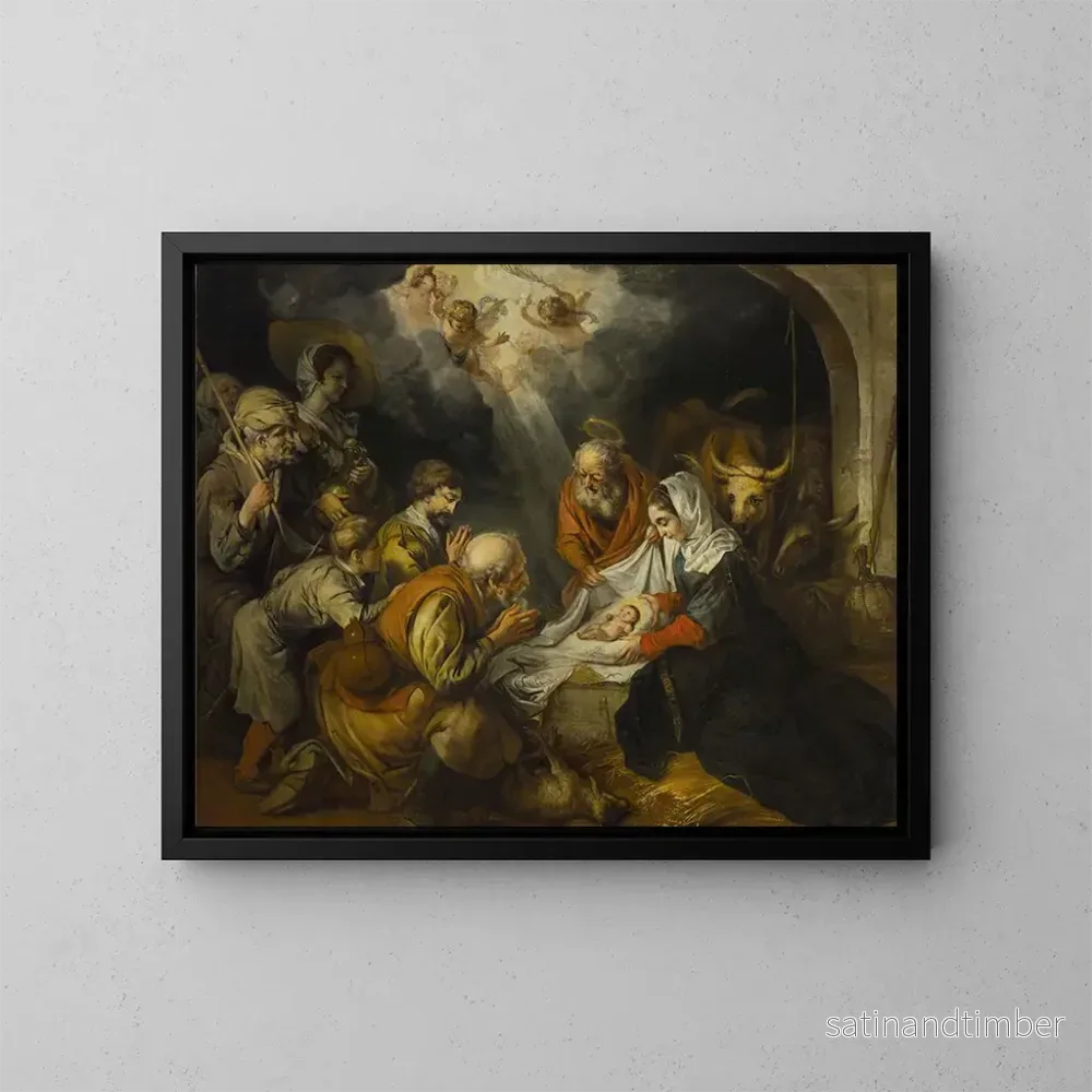 Reproduktion av målningen av Betlehemsbarnens tillbedjan - Barent Fabritius