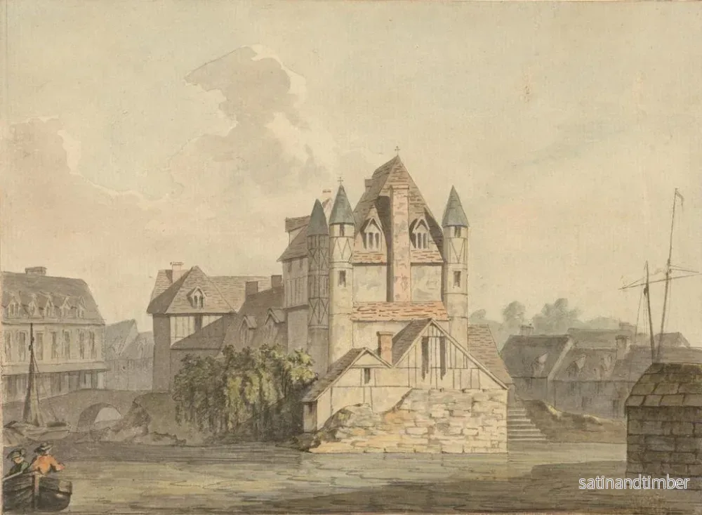 Reproduktion av målningen La Fin du pont ruiné à Rouen - Samuel Davis - Bild 2