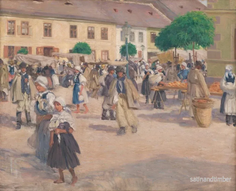 Reproduktion av målningen av Myjava-marknaden - Miloš Jiránek - Bild 2