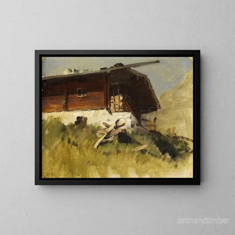 Reproduktion av målningen Berghof - Fritz Freund