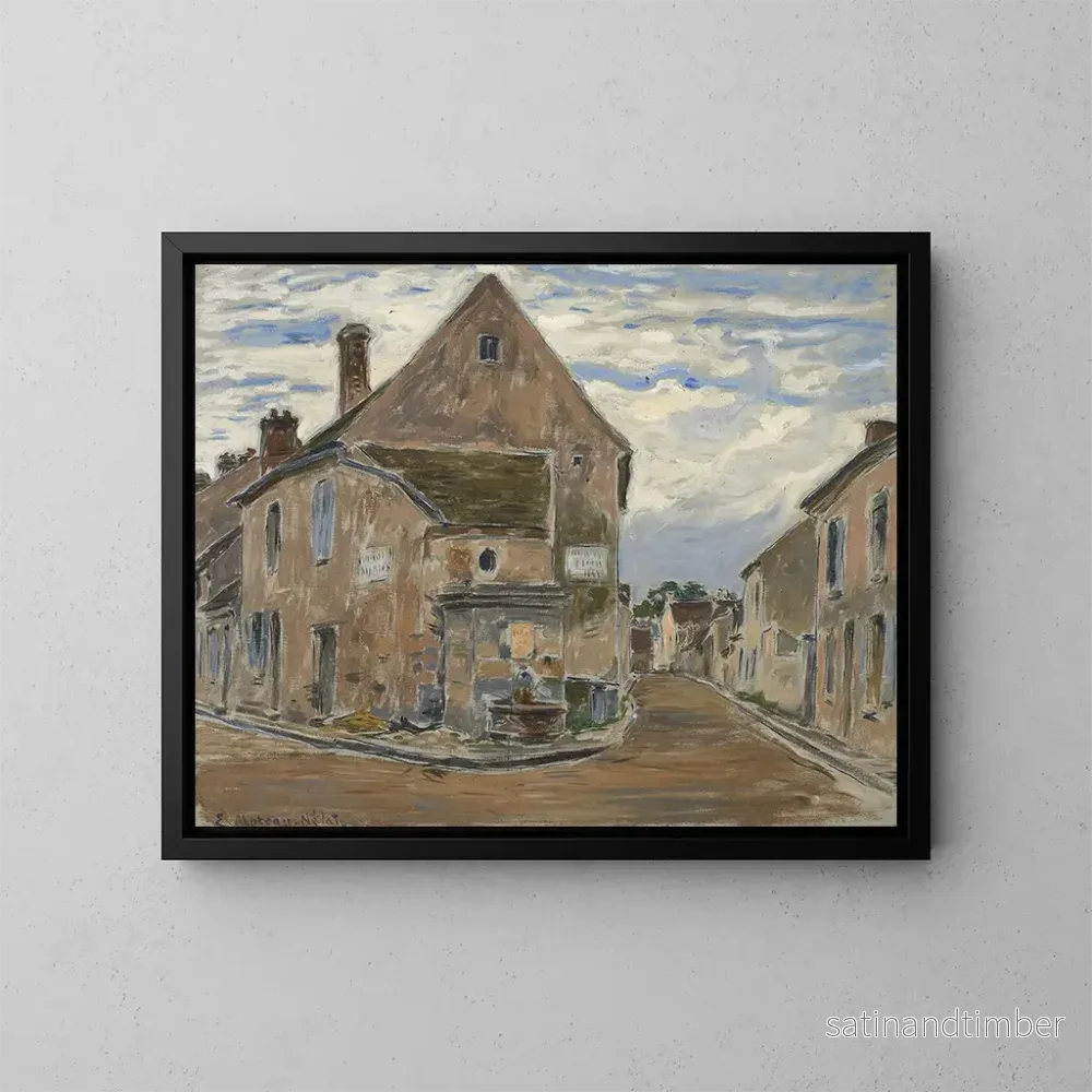 Reproduktion av målningen La fontaine de la rue des Ribauds à Tardenois, Aisne - Etienne Moreau-Nélaton