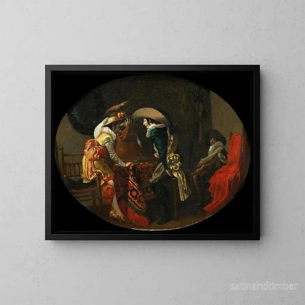 Reproduktion av målningen Les joueurs de trictrac - Willem Cornelisz Duyster