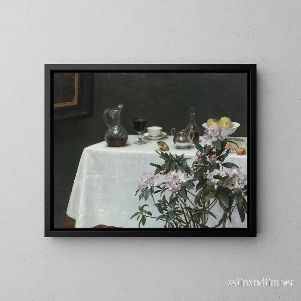 Reproduktion av målningen Naturtavla vid ett bordskant - Henri Fantin-Latour