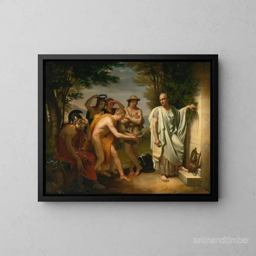 Reproduktion av målningen Horace vid Virgilius grav - Jean-Bruno Gassies