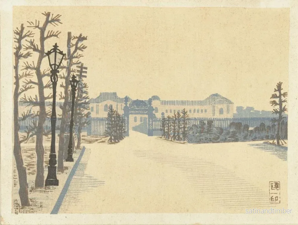 Reproduktion av målningen Palais d'Akasaka - Hiratsuka Unichi - Bild 2