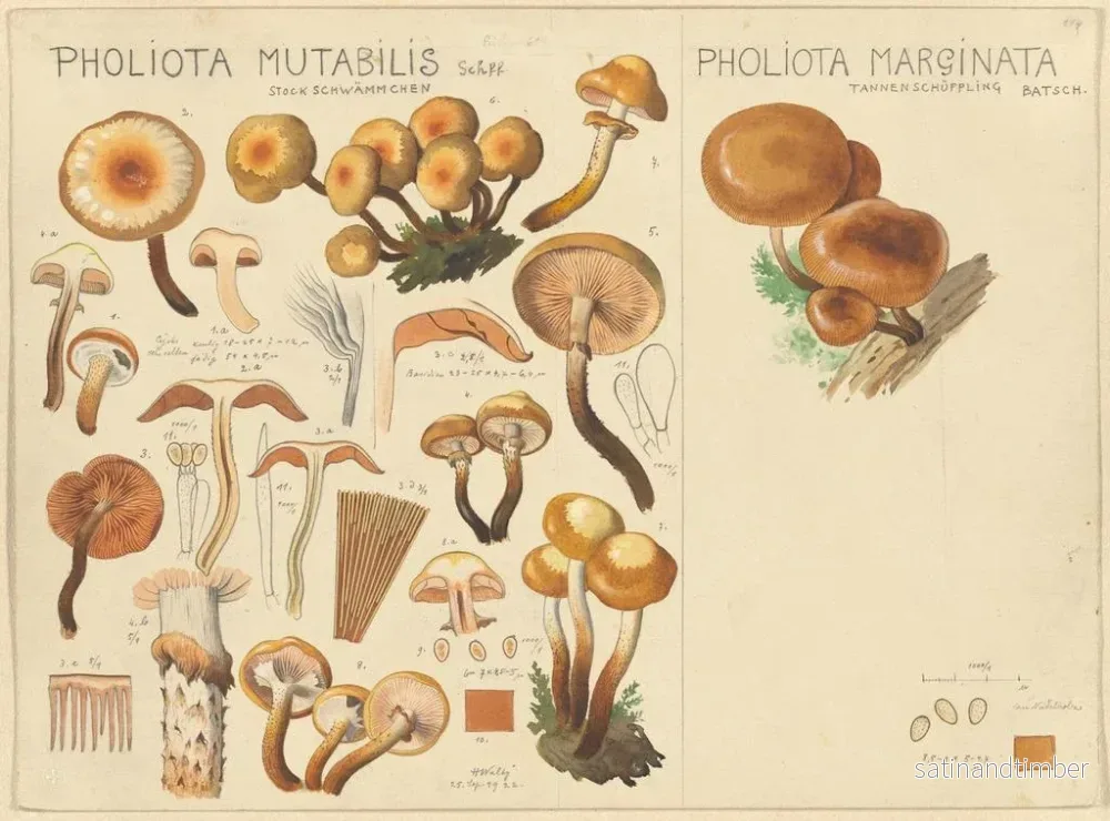 Reproduktion av målningen Pholiote mutable Pholiote marginée - Hans Baldung - Bild 2