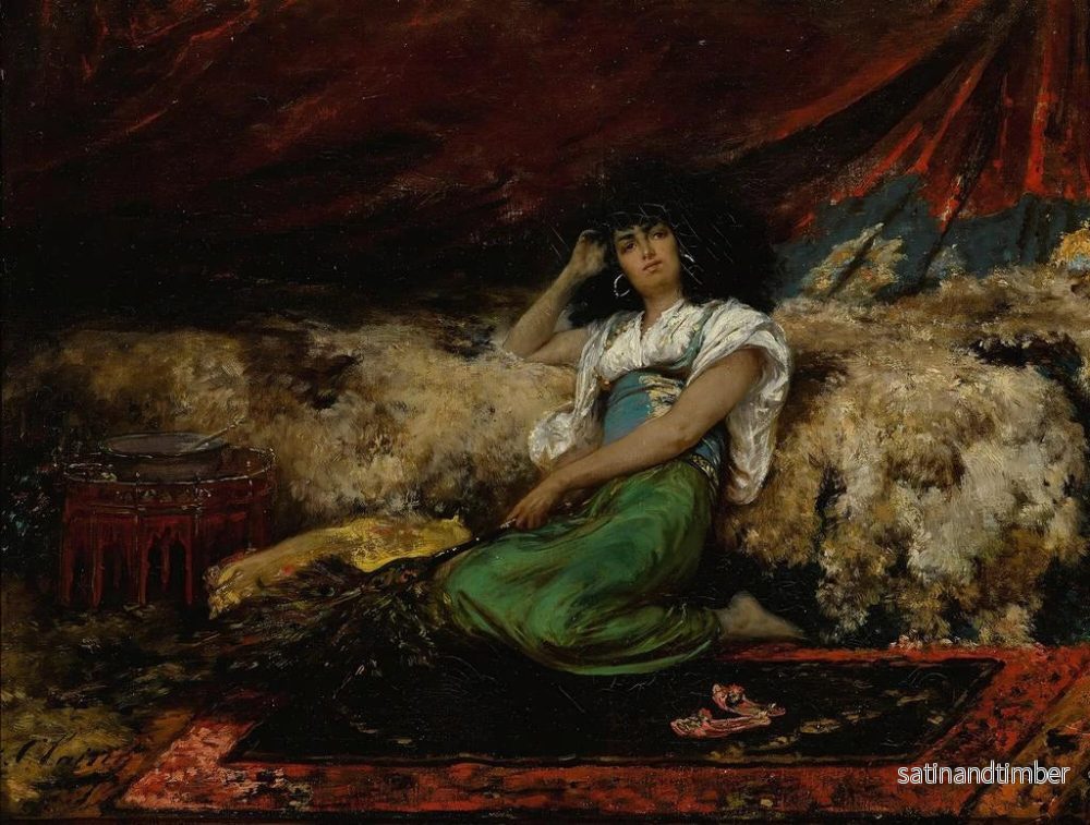 Reproduktion av målningen Le éventail de paon - Georges Jules Victor Clairin - Bild 2