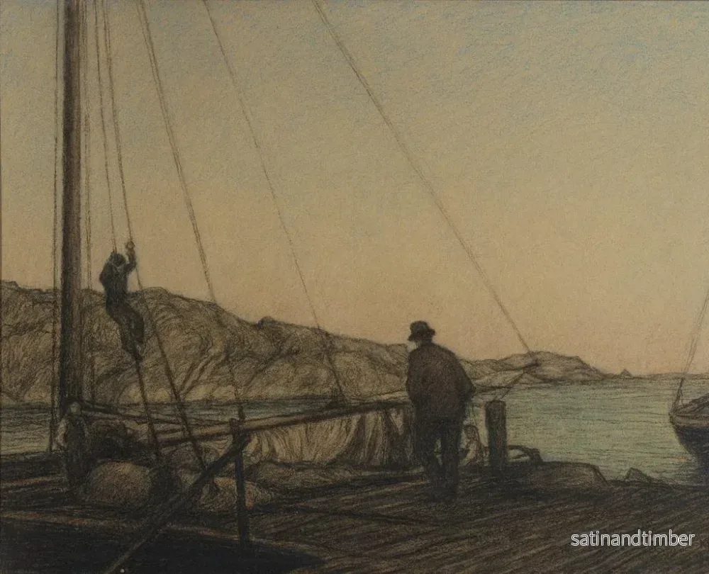 Reproduktion av målningen Le Quai - Karl Nordström - Bild 2
