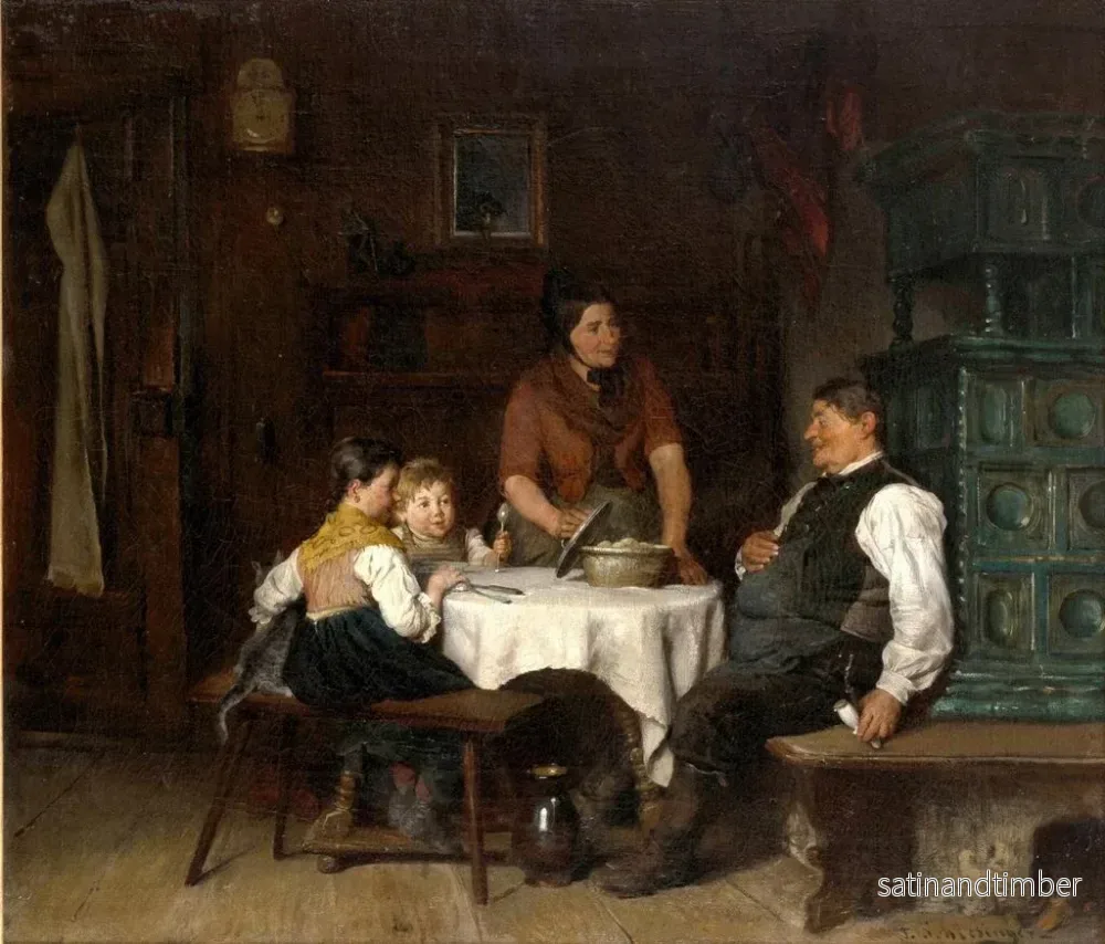 Reproduktion av målningen Le rôti de fête - Felix Schlesinger - Bild 2