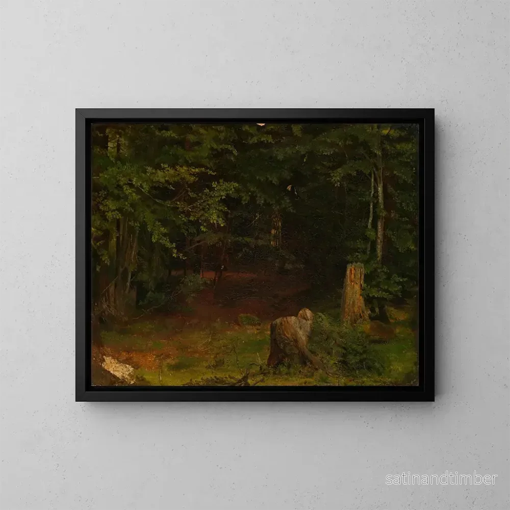 Reproduktion av målningen inomhus av skogen - Hans Thoma