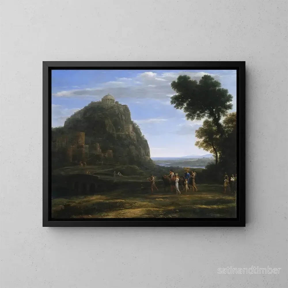 Reproduktion av målningen Vue de Delphes avec une procession – Claude Lorrain Reproduktion av målningen Vue de Delphes avec une procession – Claude Lorrain