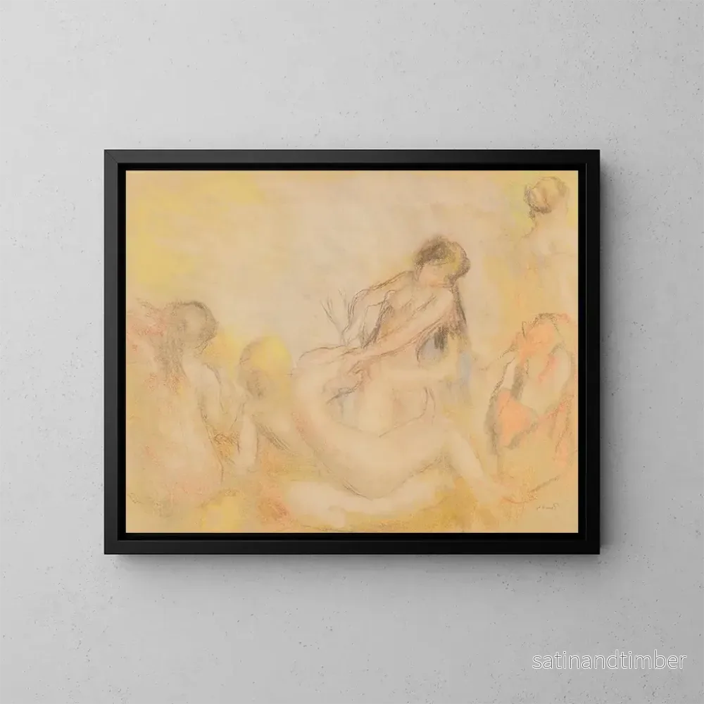 Reproduktion av målningen Les Baigneuses au crabe I - Pierre-Auguste Renoir