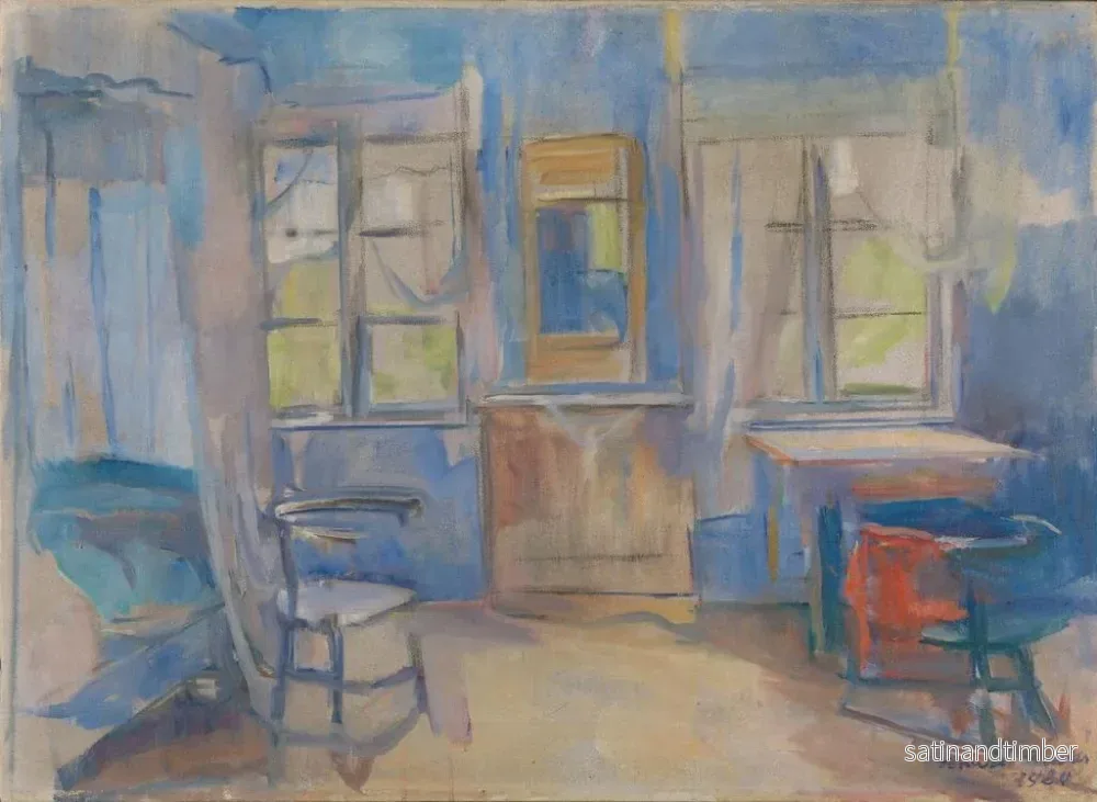 Reproduktion av målningen inomhus av Einabu i Foldal - Harriet Backer - Bild 2