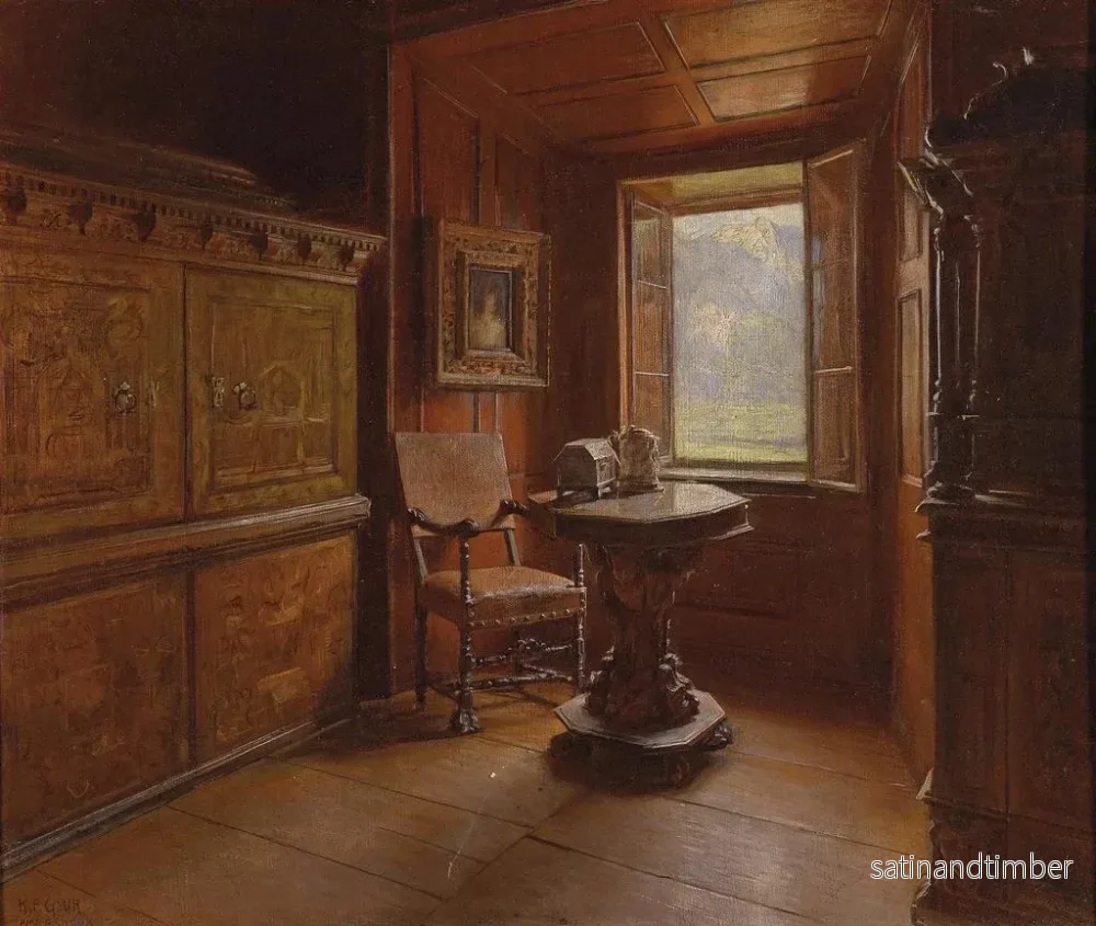 Reproduktion av målningen Vy från fönstret - Karl Friedrich Gsur - Bild 2