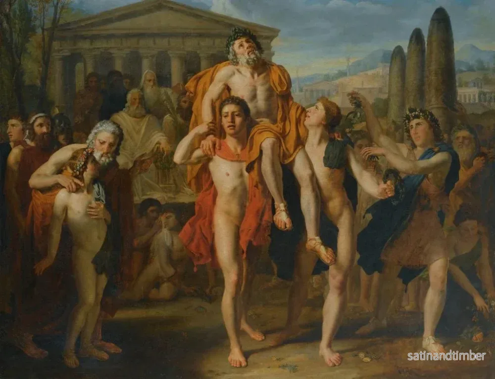 Reproduktion av målningen Diagoras de Rhodes - Ecole Française - Bild 2